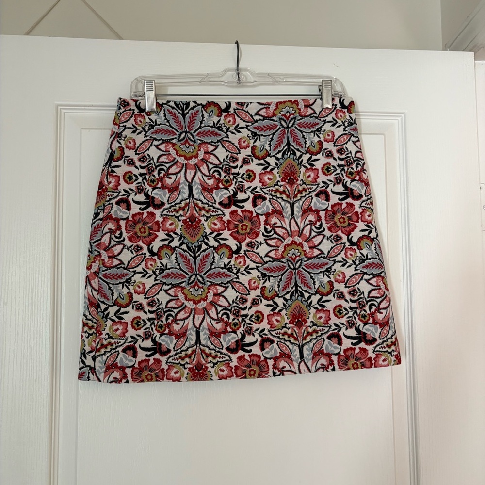 LOFT Multicolor Floral Mini Skirt